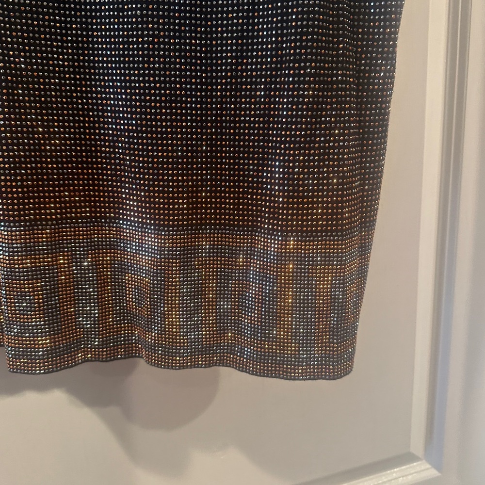 Versace Black Tee With Silver Pattern - image 6